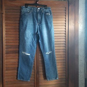 Classic Blue Distressed Women's Jeans